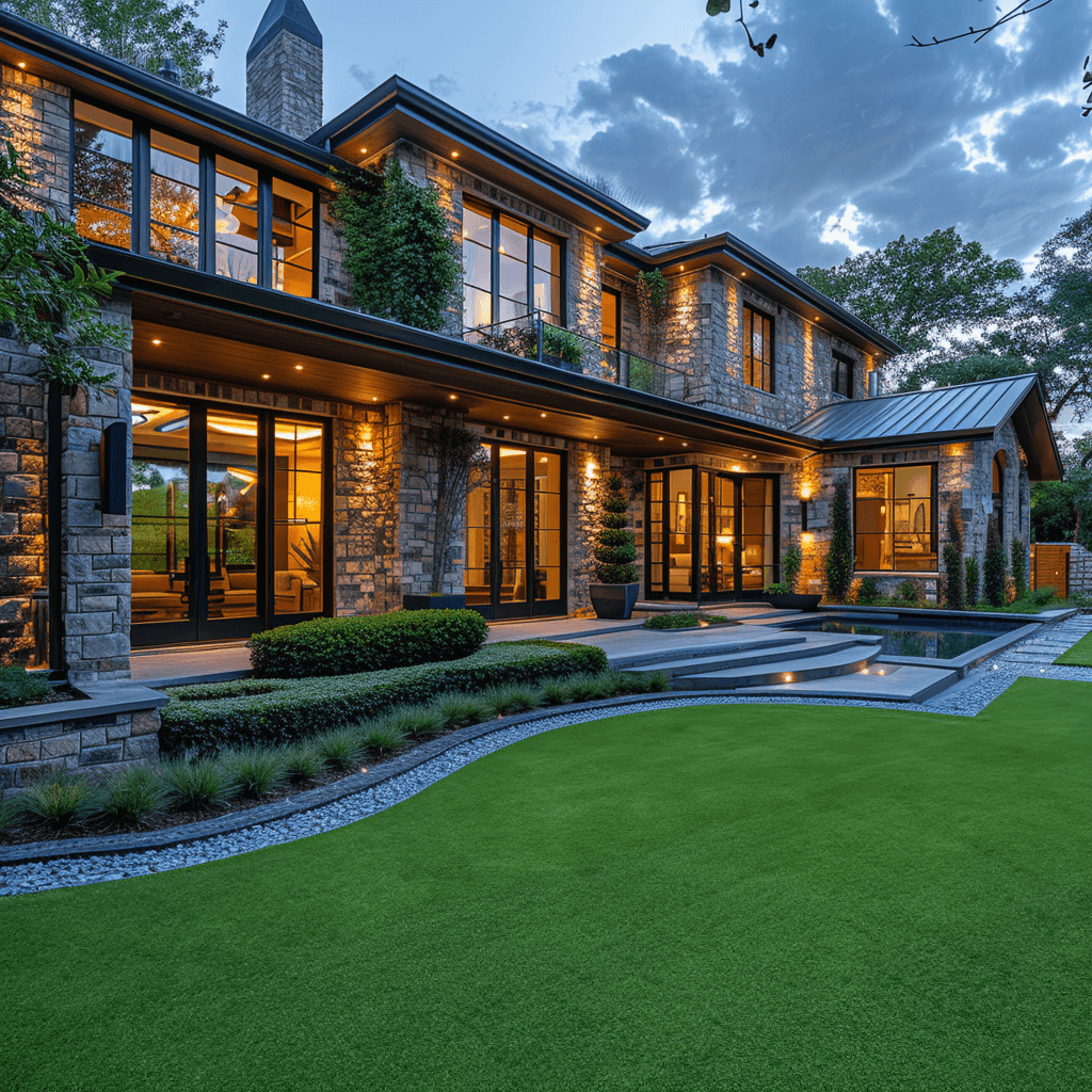 Beautiful Dallas Texas Backyard with Artificial Turf