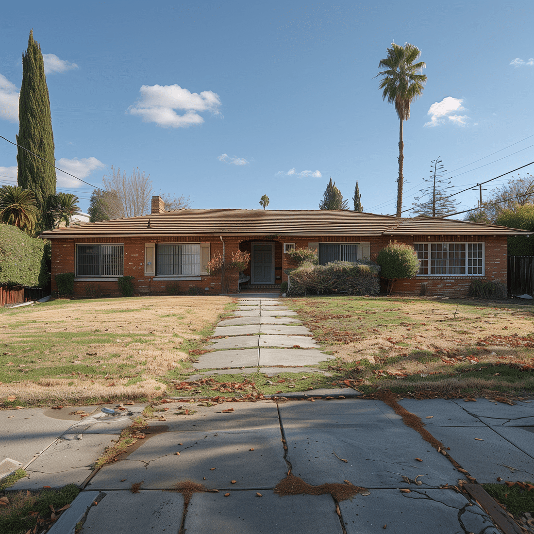 Inland Empire home Before Turf Installation