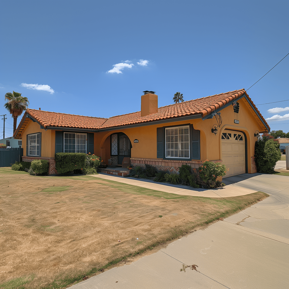 San Diego home before professional turf installation