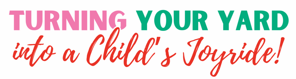 Turning your yard into a child's joyride promotional graphic for Big Bully Turf's holiday bike donation campaign.