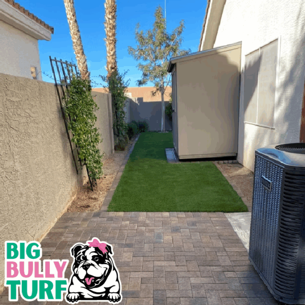 side patio with artificial grass side patio with artificial grass